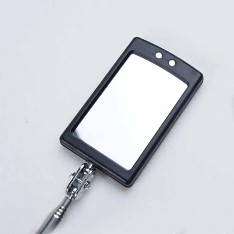 360° Telescoping Inspection Mirror with LED Light & Magnetic Tip, Extendable 9.5–28.7 in (24–73 cm) Mechanic Repair Tool